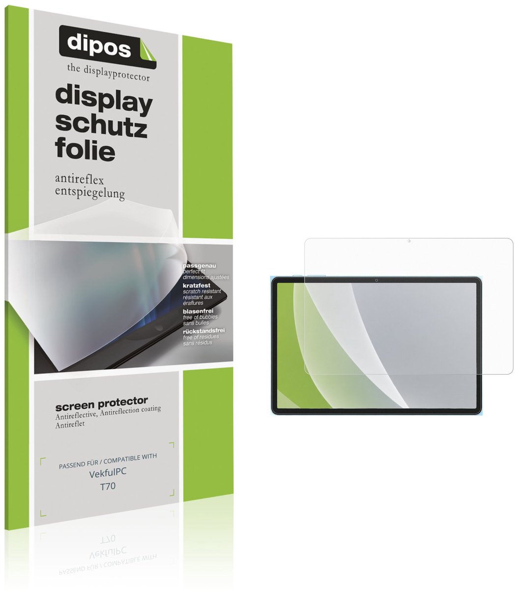 dipos – 2x Matte Beschermfolie geschikt voor VekfulPC T70 | Krasbestendige & antireflecterende Screenprotector Ultra-Thin