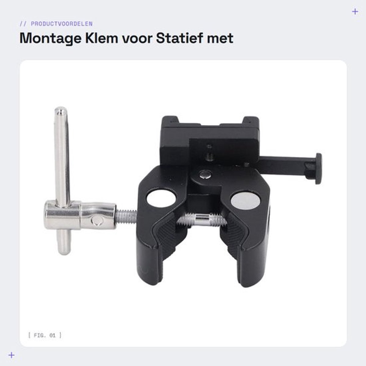 Montage Klem voor Statief met Sterke Grip