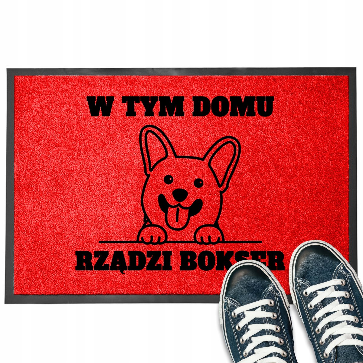 Tapijt Deurmat Rood Monochroom 40x60cm - Stijlvol en functioneel