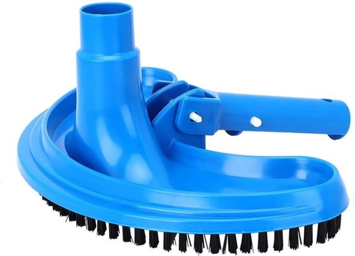 Zwembadborstel - Zwembadreinigingsborstel - 2-in-1 functie - Blauw - Zuigkop - Handige reinigingstool - Geschikt voor elk zwembad - Compa...