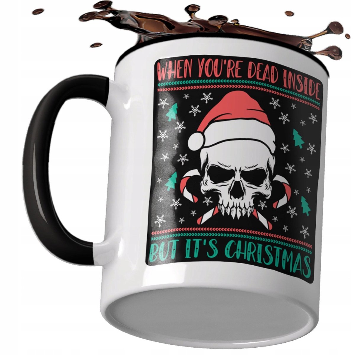 Grappige Kerstmok "Dead Inside" - Uniek Cadeau