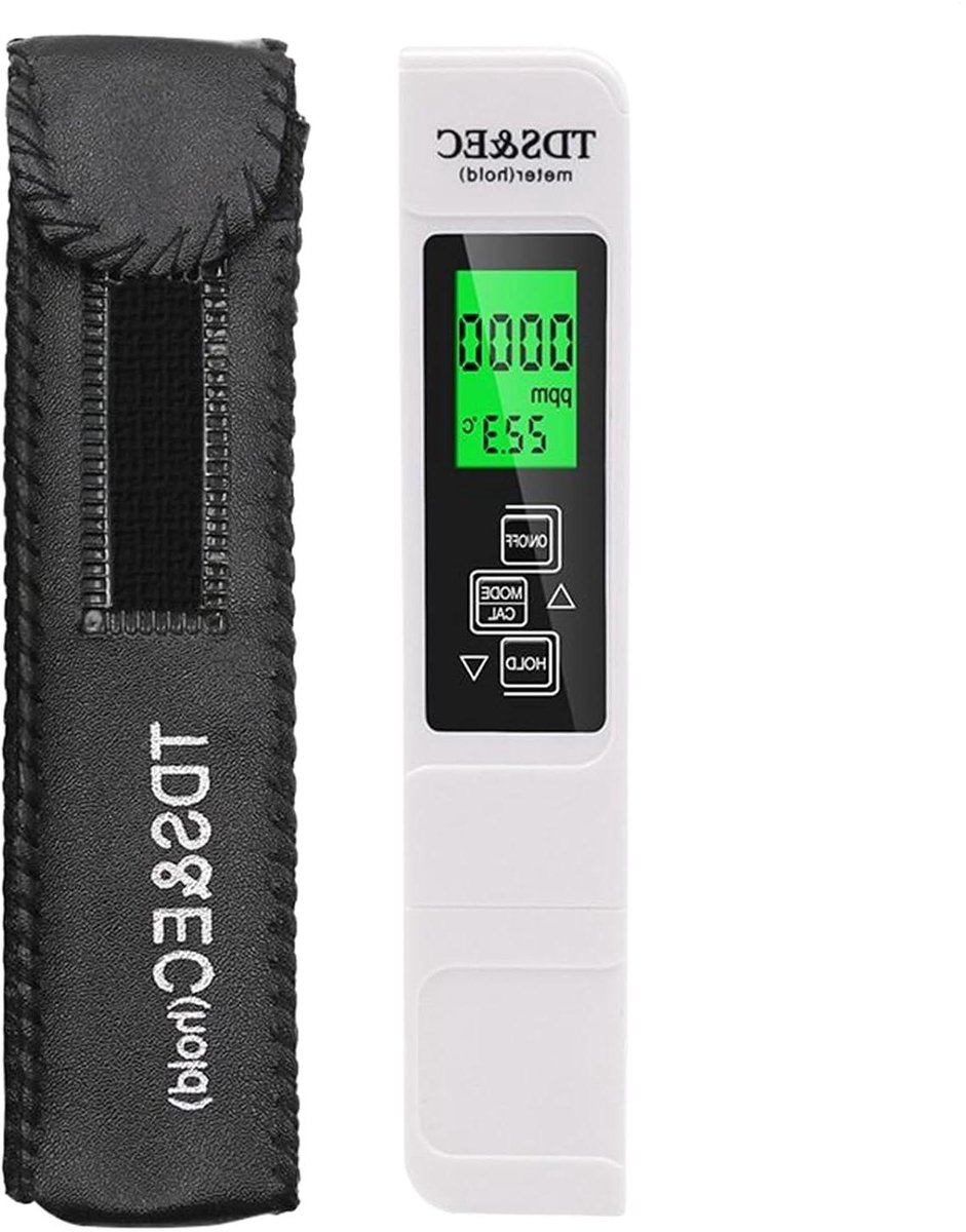 TDS Meter - Waterkwaliteitstester EC - Waterkwaliteit Meten - Draagbaar Detectieapparaat - 15.2 cm - Grijs