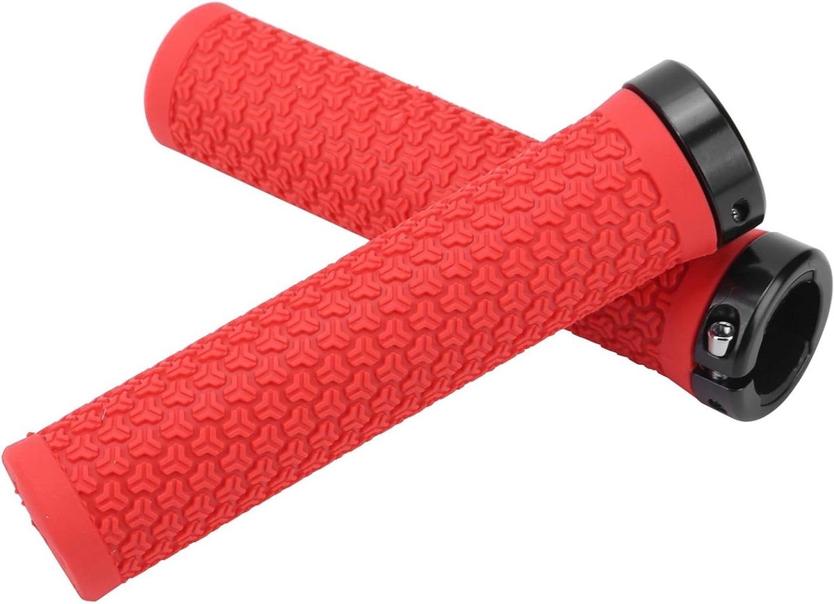 Fiets Handvatten - Handgrepen Fiets - Comfortabel Fietsen - Antislip Schokabsorberend - 136 mm Lengte - Rood