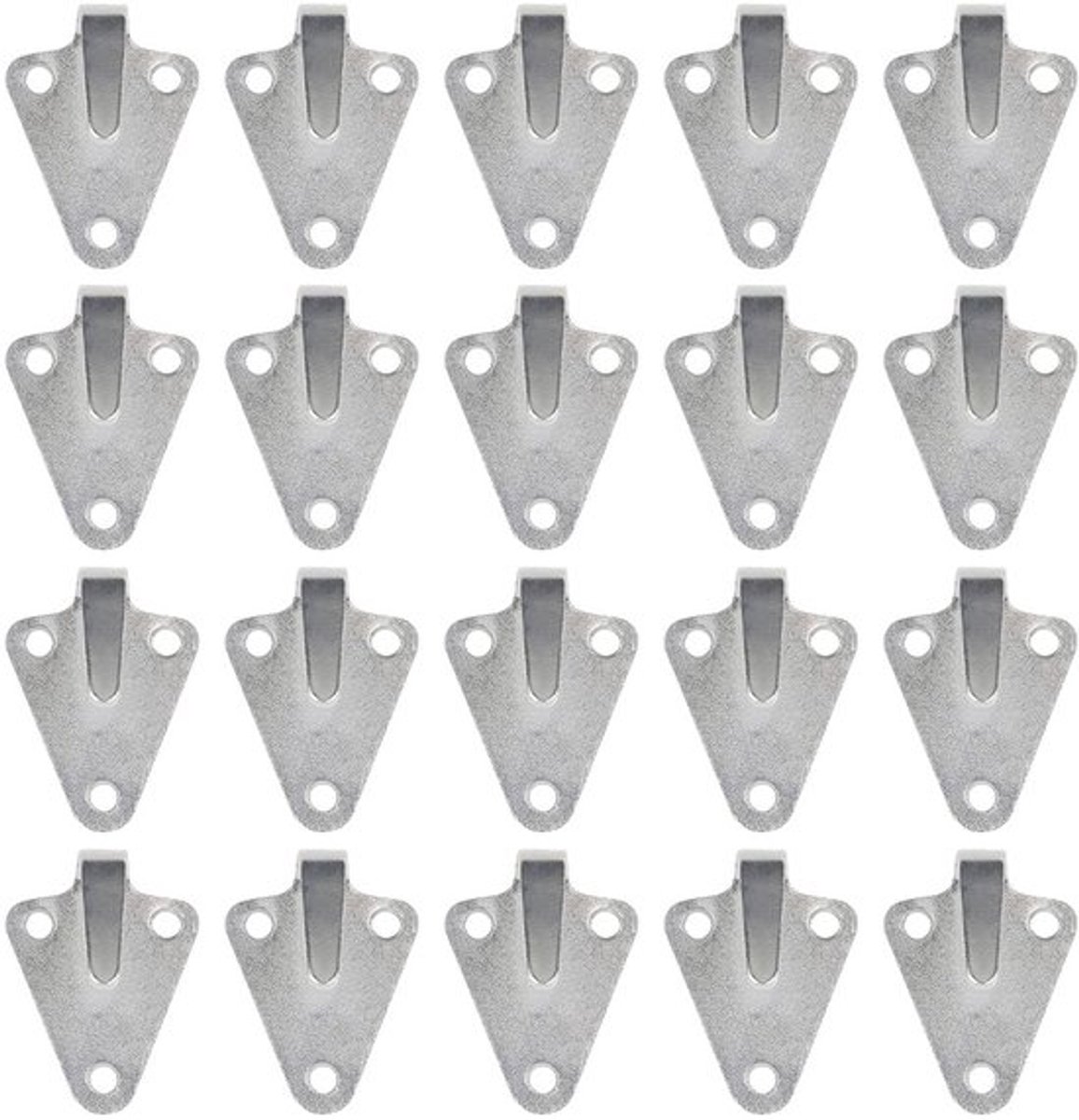Bevestigingshaken 20 Stuks - IJzeren Gebogen Haken - Gegalvaniseerd Zink - Voor Dekzeilen/Aanhangernetten - Robuust en Veilig - Afmetingen 52*39*3mm - Haak