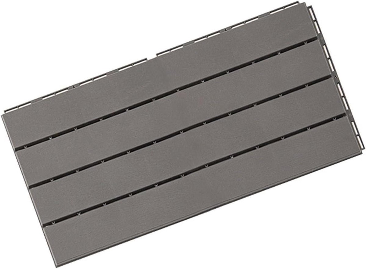 Veranda Tegels - Balkon Vloer - Buiten Vloeren - Klikbaar Systeem - 60x30cm - Grijs