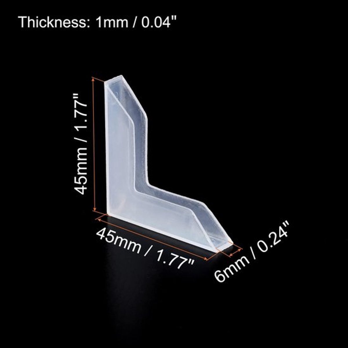 Hoekbeschermer L-vormig 45x6mm - Pack van 24 - Bescherming voor schilderijen - Antislip - Schokbestendig - Voor keramiek en glas - Hoekbescherming