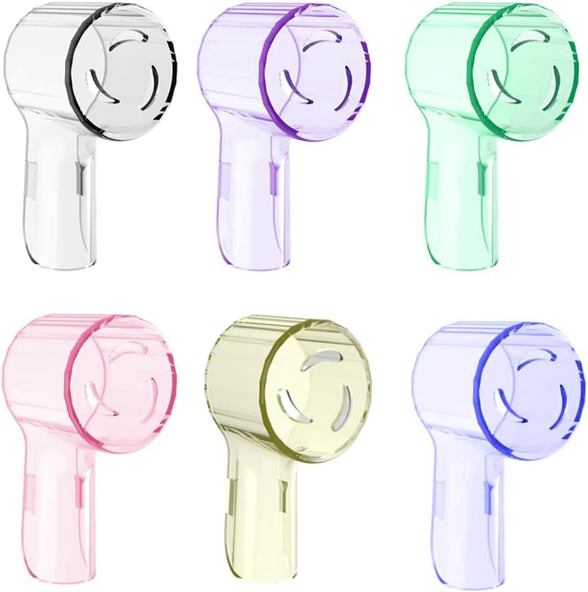 Multicolor Tandborstelhoezen, Set van 6 Stuks, Stofdichte Bescherming voor Thuis, Camping en Reizen, Ideaal voor Hygiëne en Onderhoud