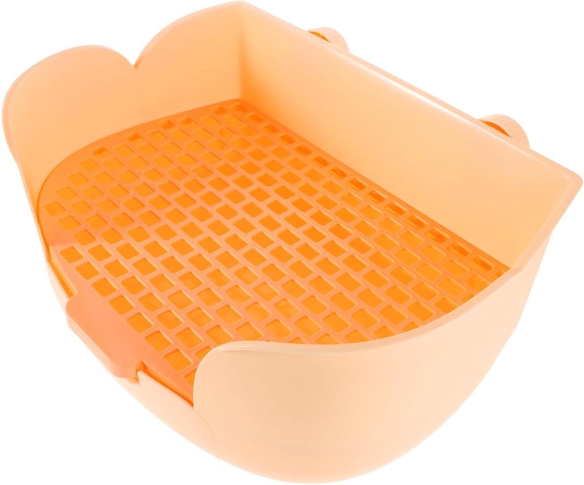 Toilet Trainer - Hok Toilet - Huisdieren Zindelijk - Eenvoudige Installatie - 38.5 x 27.5 cm - Oranje