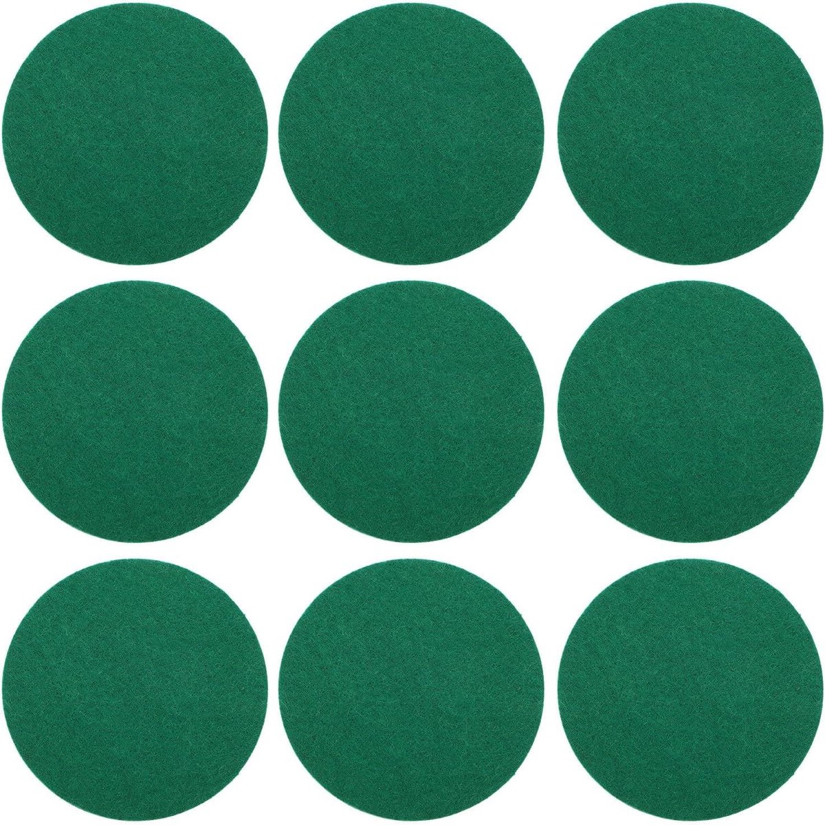 Air Hockey Pusher Pads - Tafelhockey Accessoires - Spelplezier Verhogen - Zelfklevende Viltstickers - 10 Stuks - Groen