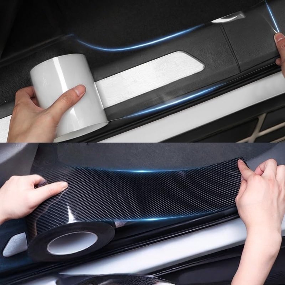 Omgoods - Carbon Fiber Anti-Scratch Bescherming voor Auto Sills