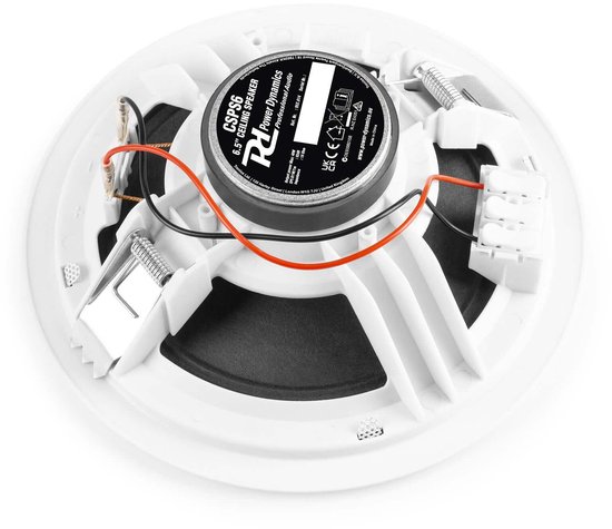Power Dynamics set van 8 CSPS6 plafondspeakers met de A100W inbouw versterker - Bluetooth - 4x 20W — afbeelding 3