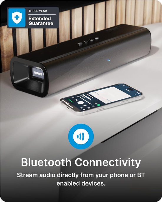 Soundbar met Subwoofer - Tv Geluidssysteem - Home Cinema Ervaring - 2.1 Geluidssysteem - 200 W - Zwart — afbeelding 5