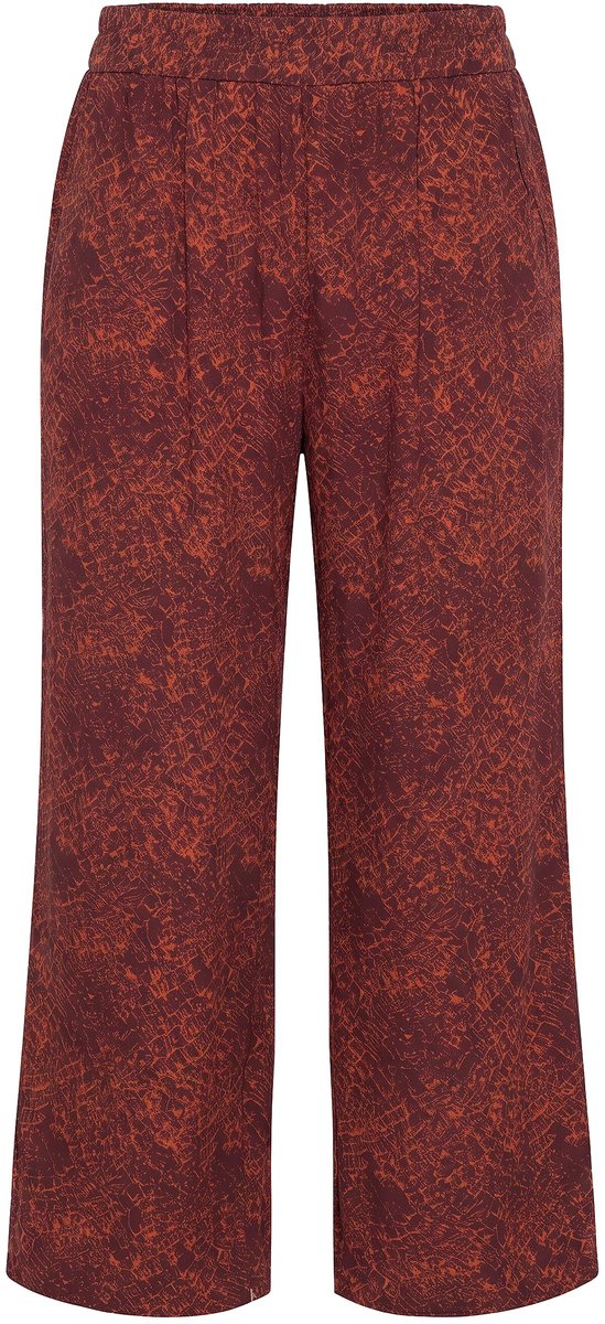 Studio Untold - Dames - Wijde broek wijde pijpen krokodillenprint - Bruin - Maat 58+
