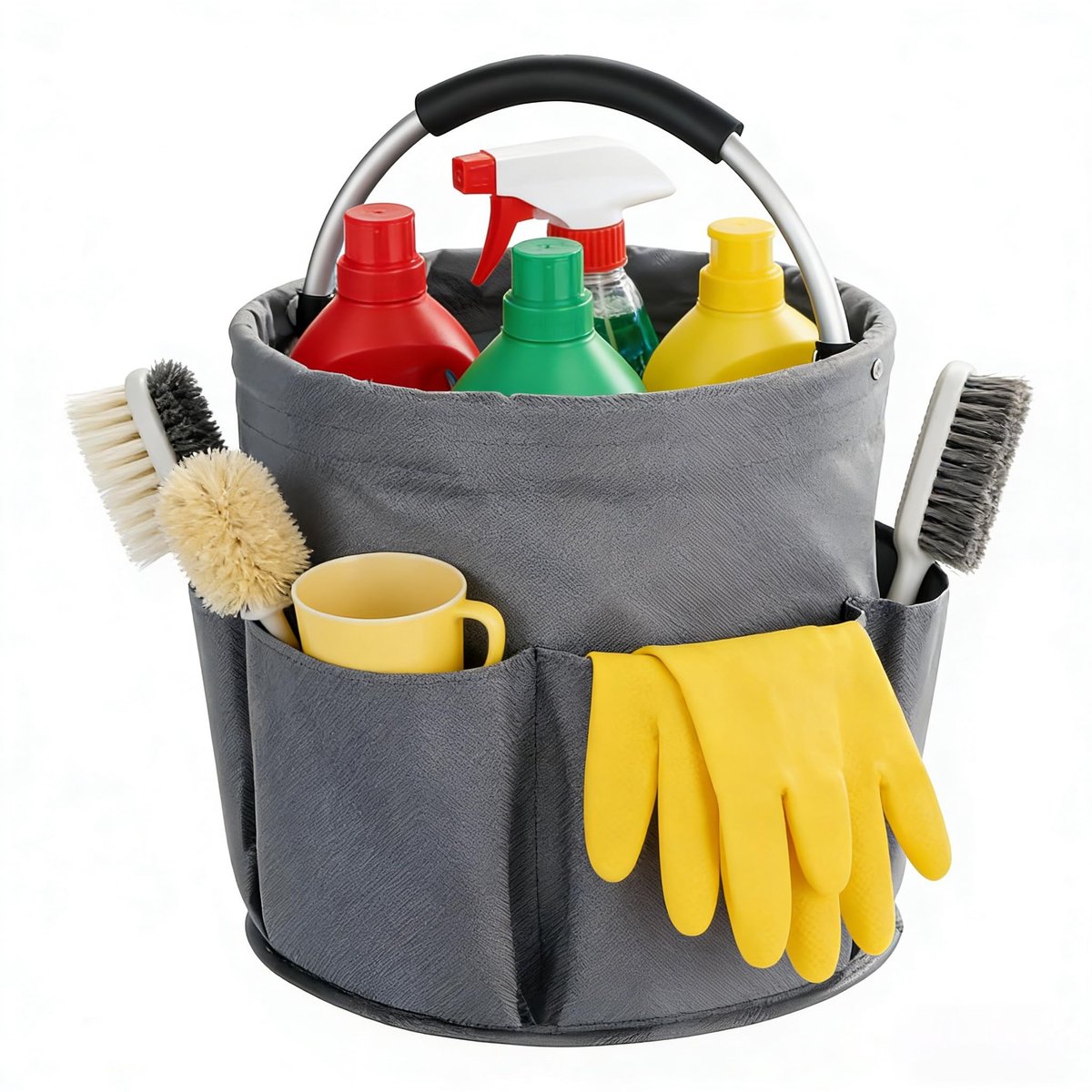 Omgoods - 17L Schoonmaakmand met Handvat en Opvouwbaar Ontwerp