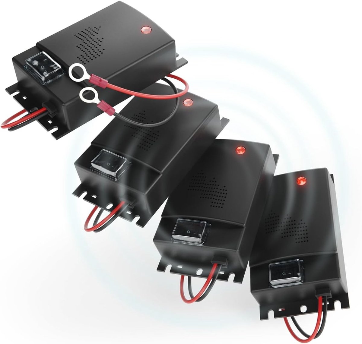 Marterverjager - 4 stuks - 12V Aansluiting - Ultrasoon Geluid - Voor Auto Motorruimte
