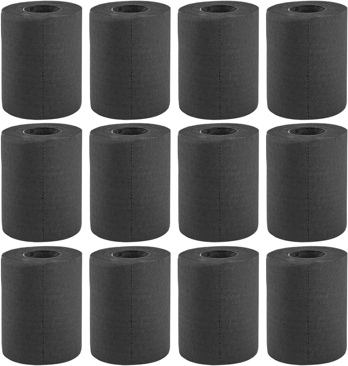 Toiletpapier Rollen - Zwart Papier - Dagelijks Gebruik - 4-Laags Zachtheid - 12 Rollen - Zwart