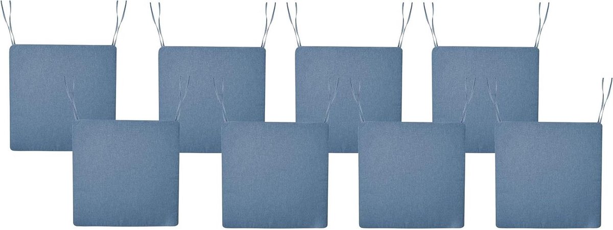 Zitkussens Tuinstoelen - Tuinkussens Set - Buiten Zitten - UV-bestendig Polyester - 46x46x5 cm - Blauw