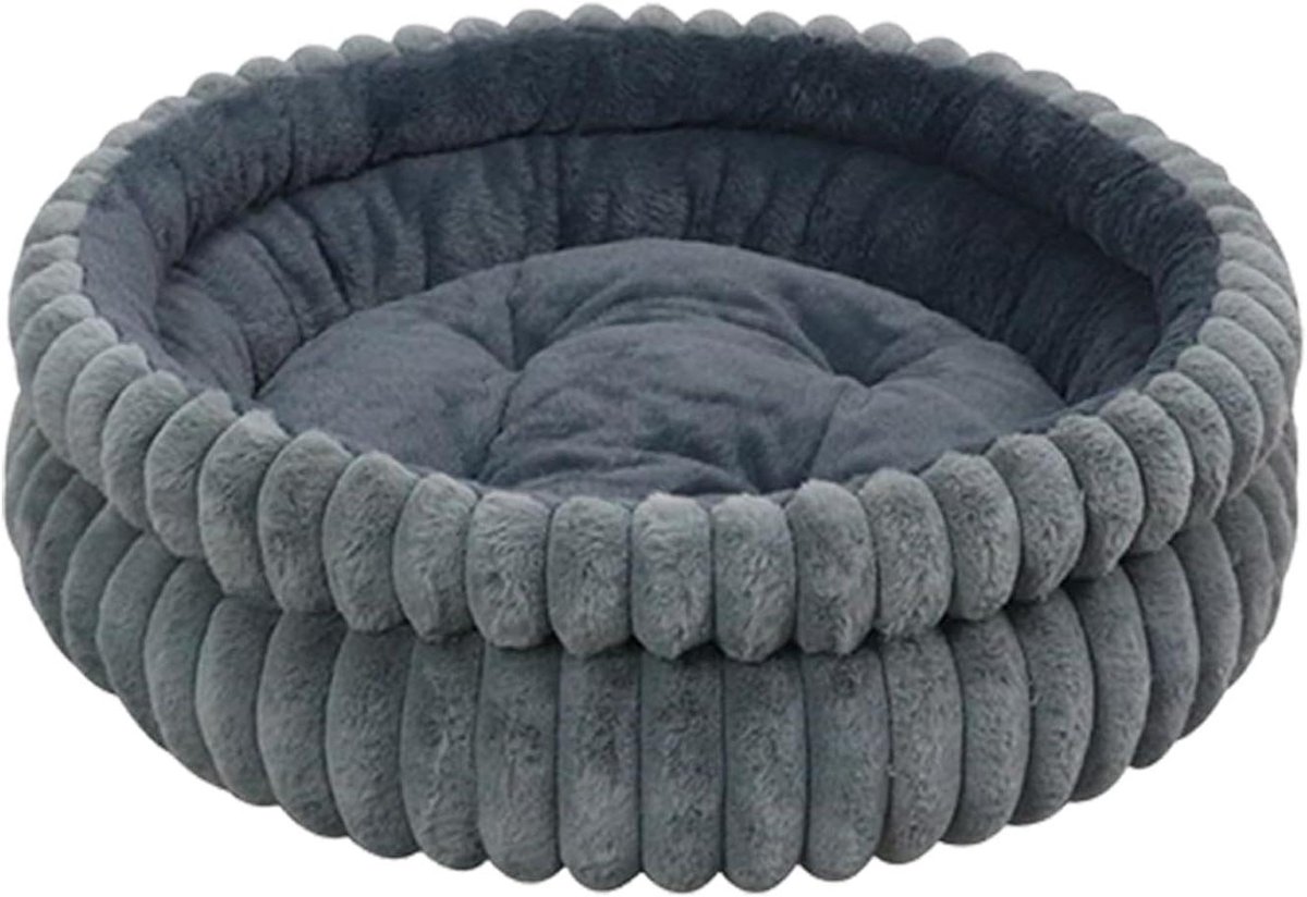 Huisdierbed - Hondenmand - Diepe Slaap - Orthopedische Steun - 50 cm - Grijs