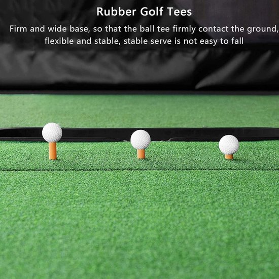 Duurzame Rubber Golf Tees voor Training, Driving Range Accessoires en Indoor Outdoor Golf Simulator Gebruik — afbeelding 2