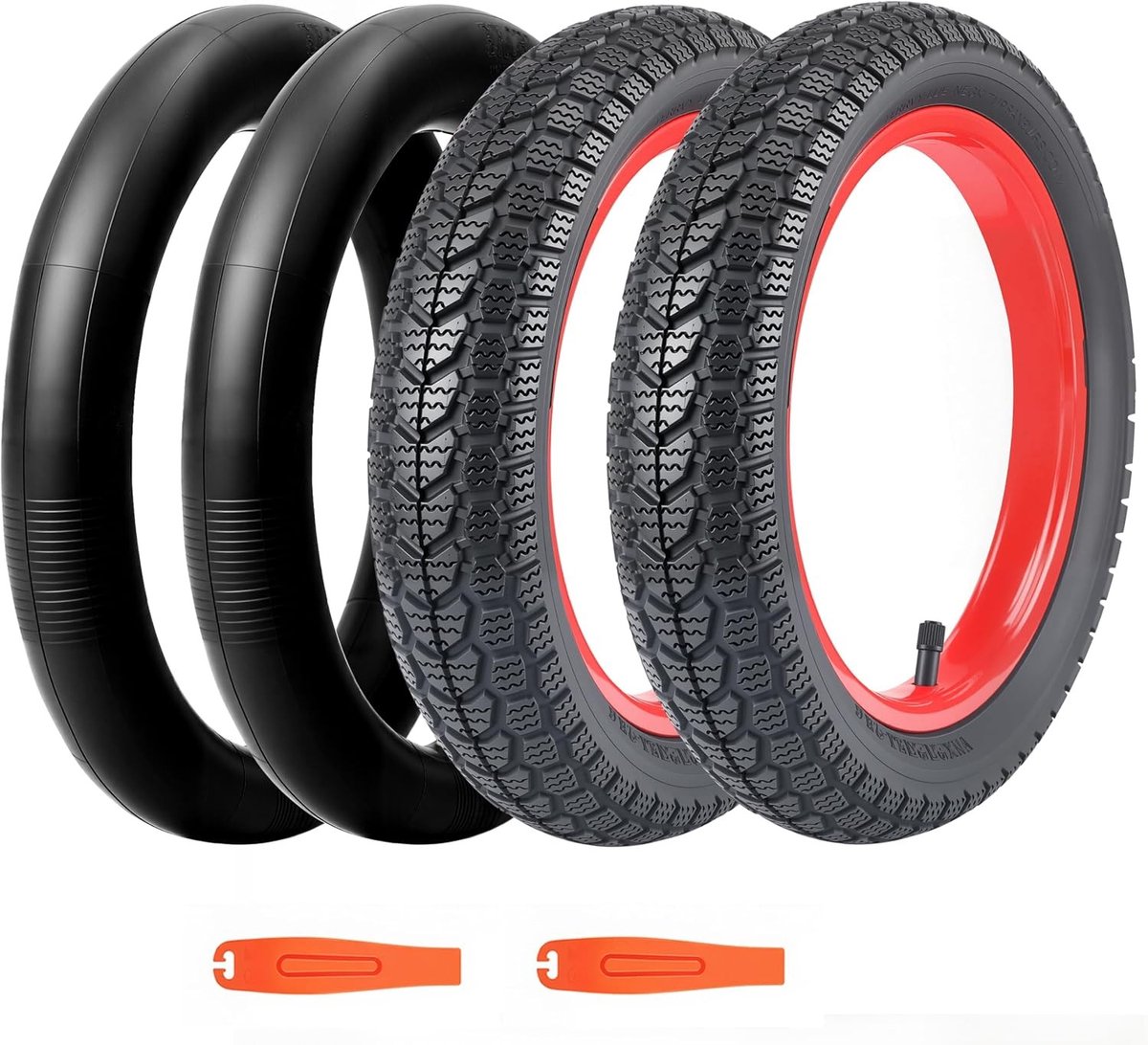 Set van 2 Vouwbare Kinderfietsbanden 14 Inch, Geschikt voor 14 x 2.10 / 14 x 2.125 / 14 x 2.25, Schrader Ventiel 32 mm, Duurzaam en Betrouwbaar