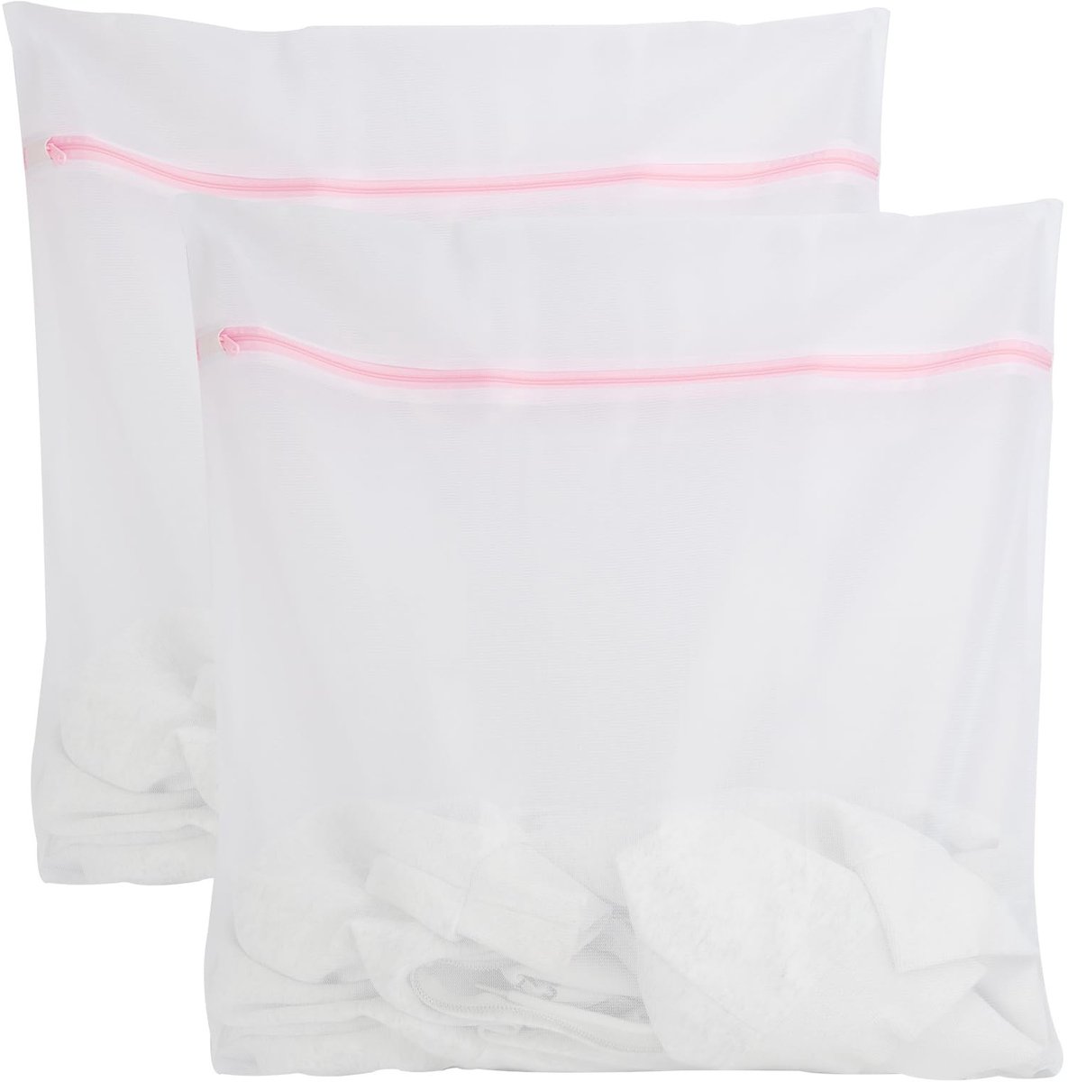 Dailygoods- Wasnet Set van 2 - Premium Wasnetten - 60 x 60 cm - Bescherming tegen Vervorming - Verborgen Ritssluiting - Fijnmazige Polyester - Waszak