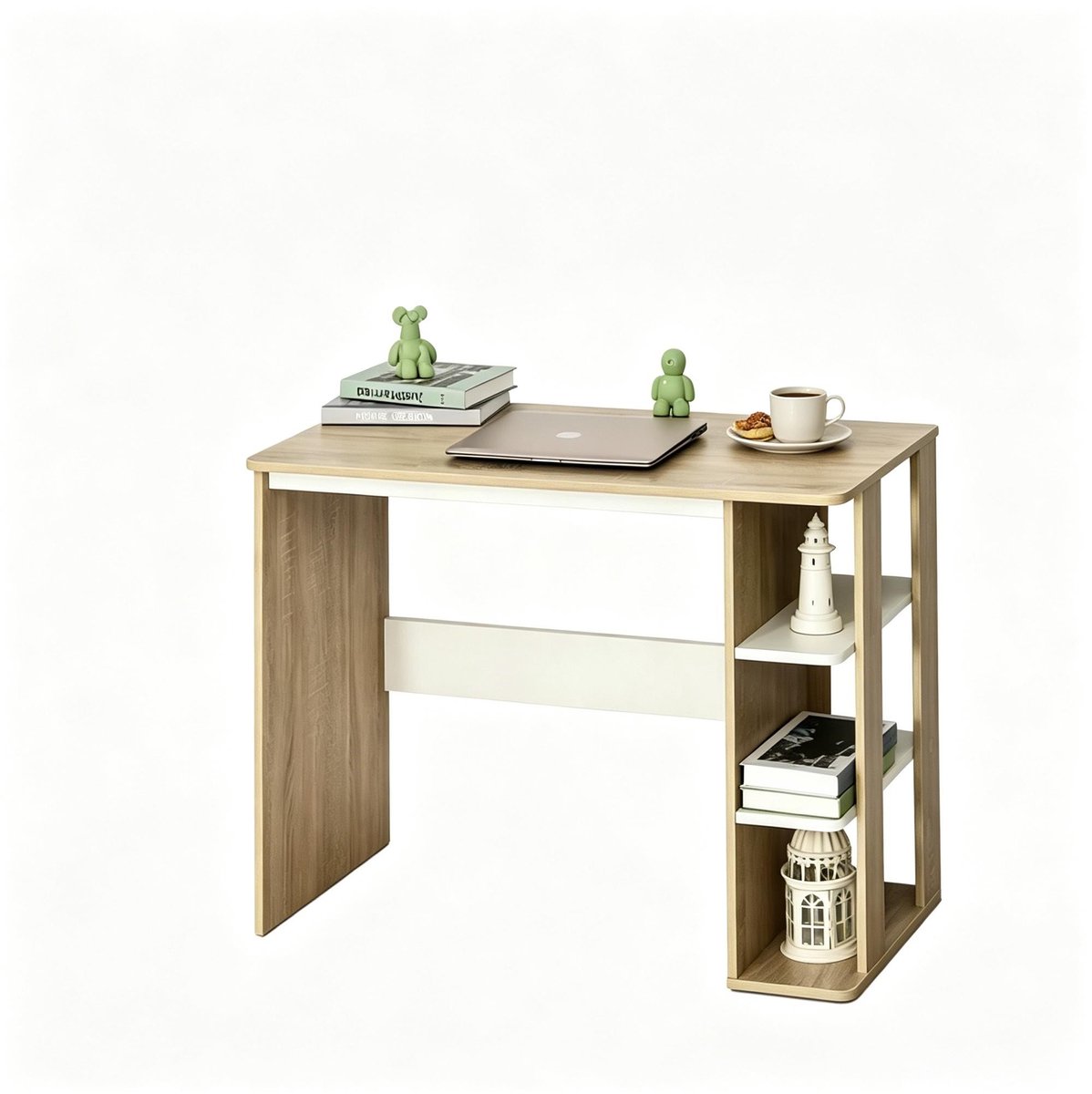 YYchan gamebureau - wit - 100 x 44 x 74 cm - met opbergruimte