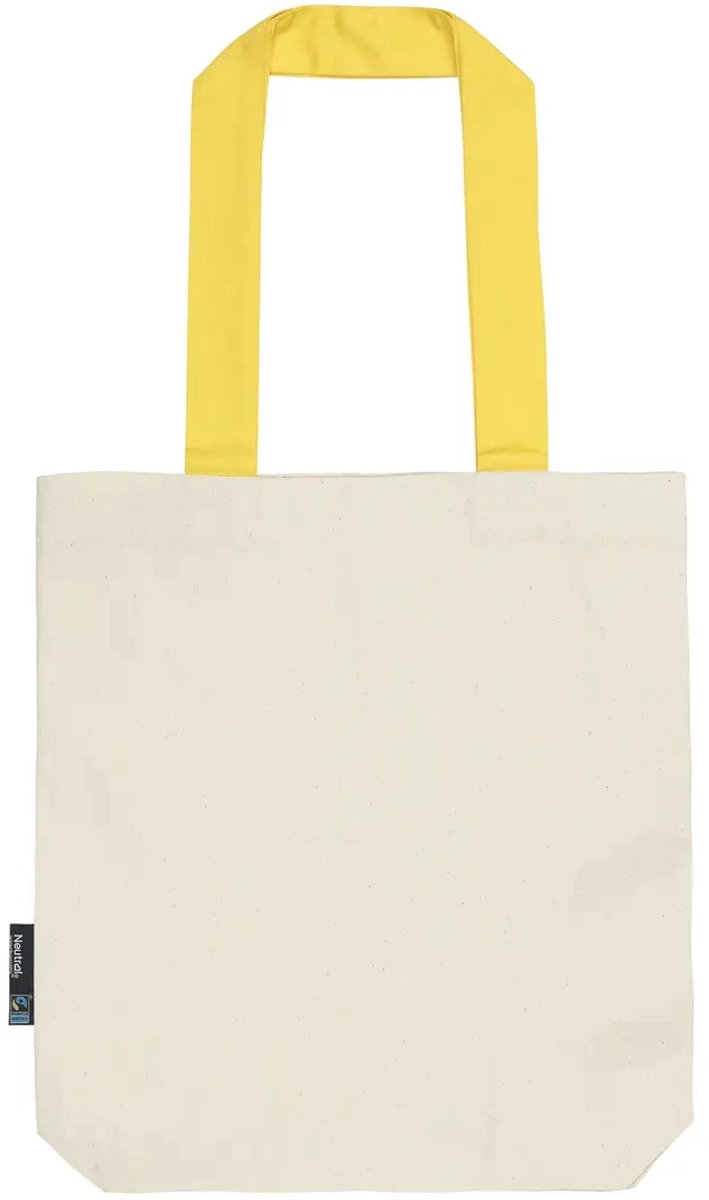 Tote bag met contrasterende handvatten Neutral Twill