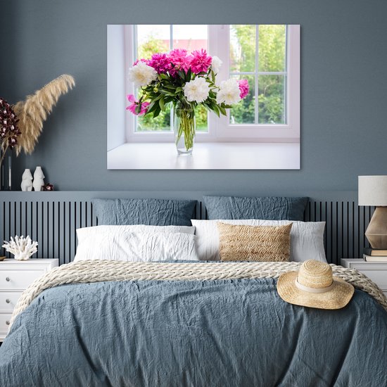 Affiche Fleurs - Pivoines - Vase - 120x90 cm
