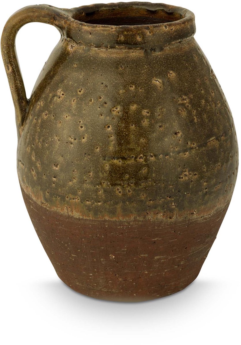 vtwonen - Vaas - Terracotta - Donkerbruin - 24.5x30 cm