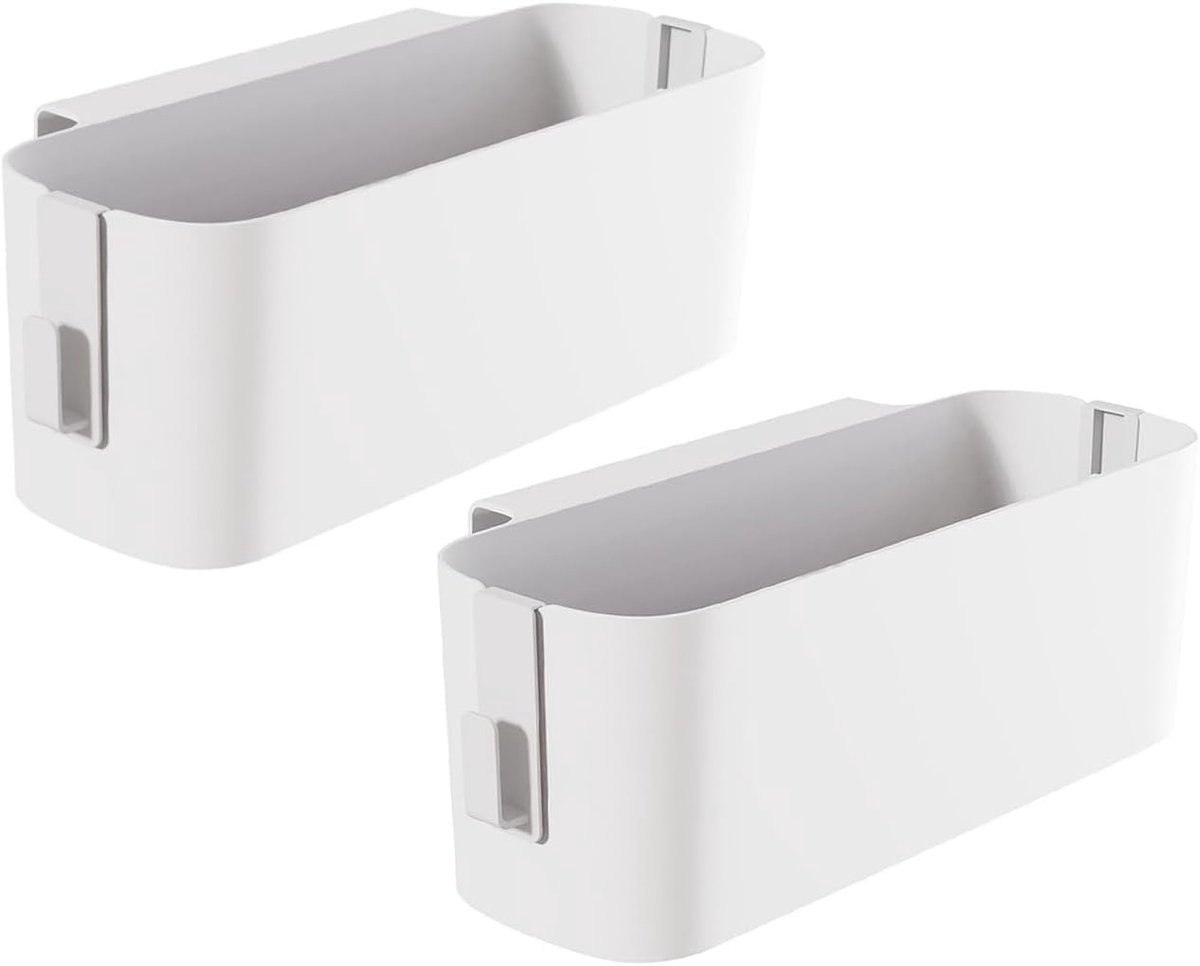 Bedorganizer om op te hangen, hangbed, organizer, opbergmand, nachtkastje, bedplank, bedtas, dozen met 2 afneembare haken voor kantoor, school, thuis, slaapzaal, stapelbed, kamer