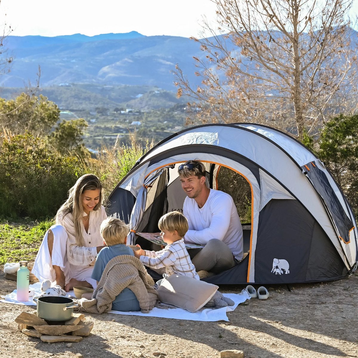 Deryan Pop Up Tent - 4 persoons - 5000MM waterkolom - UV 50+ - Sand – foto 8