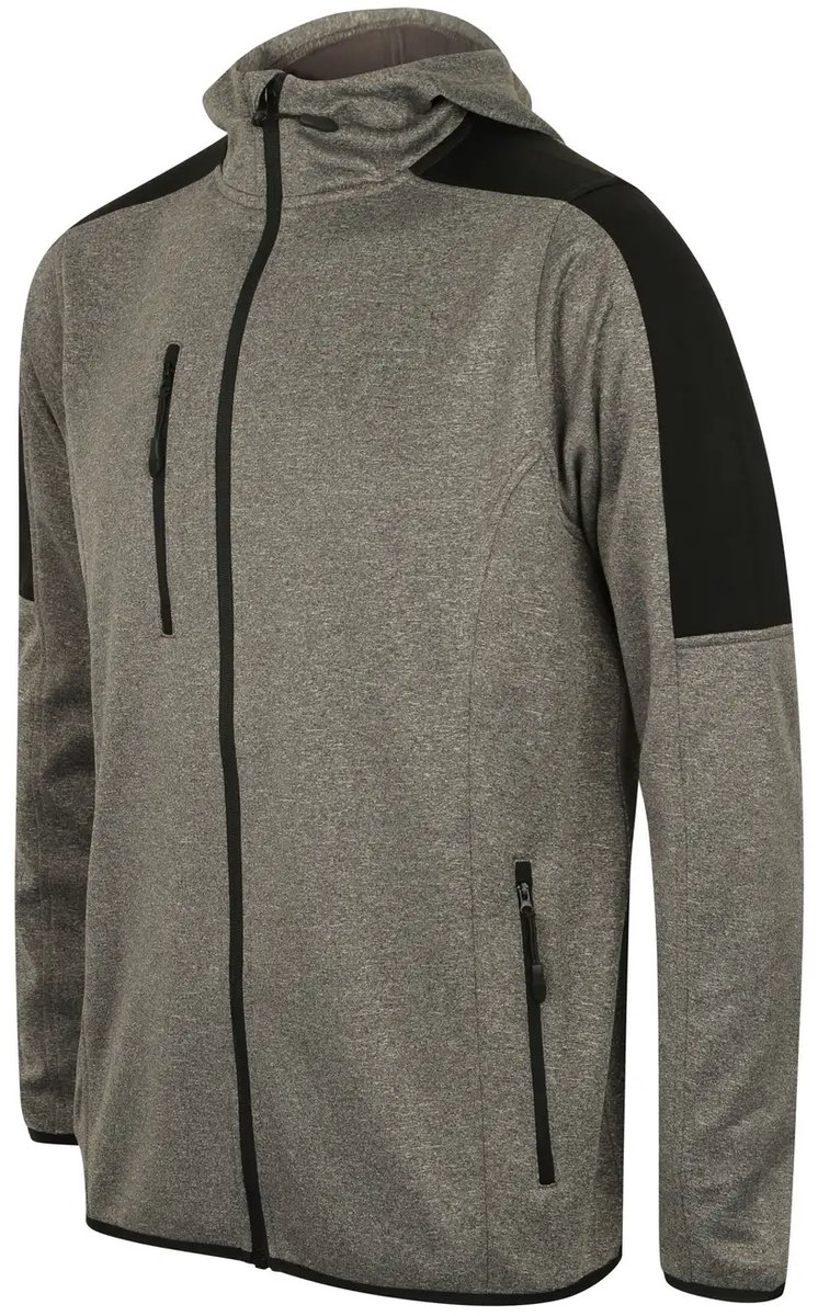Finden + Hales Adults Active Softshell Jacket FH622 DARK MARL Zwart