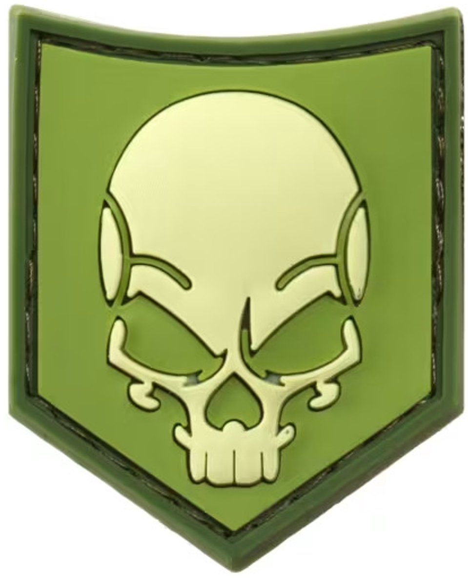 Rubberen badge JTG SOF Skull