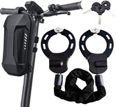 Slot voor elektrische scooter – Handboeien-achtig slot voor fietsen, scooters en elektrische scooters – robuust en diefstalbestendig – totale lengte 90 cm – zwart