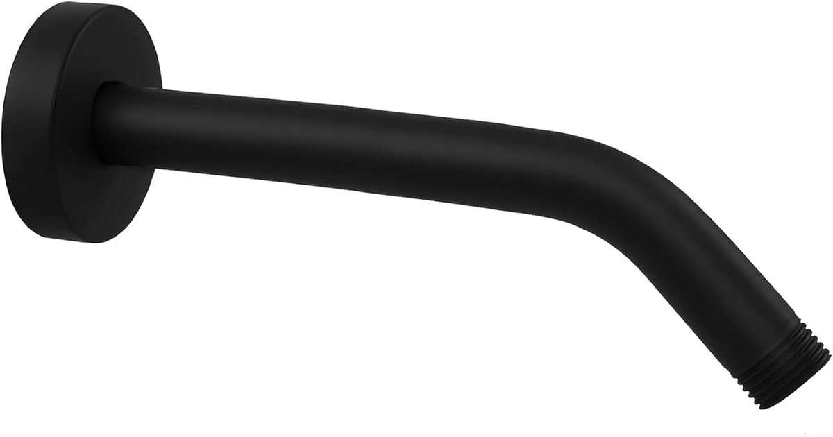 Douchezuil 25 cm - 304 roestvrij staal - matte zwarte afwerking - voorkomt roestvorming - ShopVlot