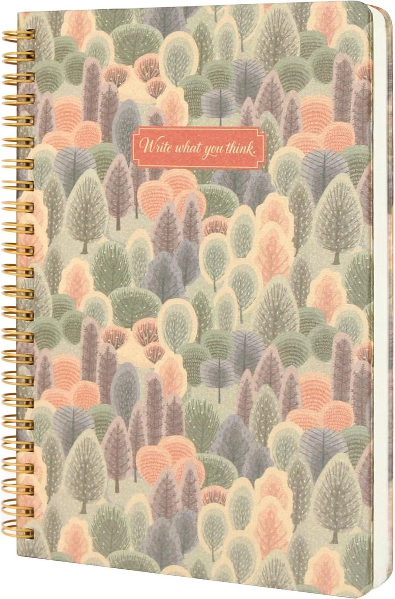 A5 Spiral Notitieboek - Hardcover Voel - Unieke Forest Dye Ontwerp - Perfect voor Notities - ShopVlot