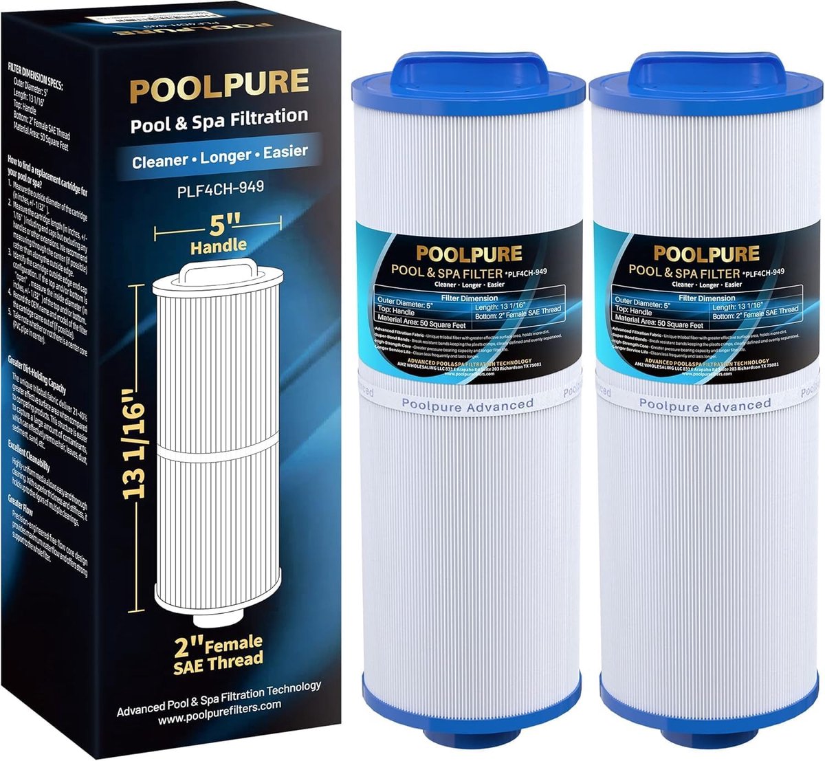 Spa filter vervangingsset 2-pack - FD2007 compatibel - NSF/ANSI 50 gecertificeerd - helder en schoon water - ShopVlot