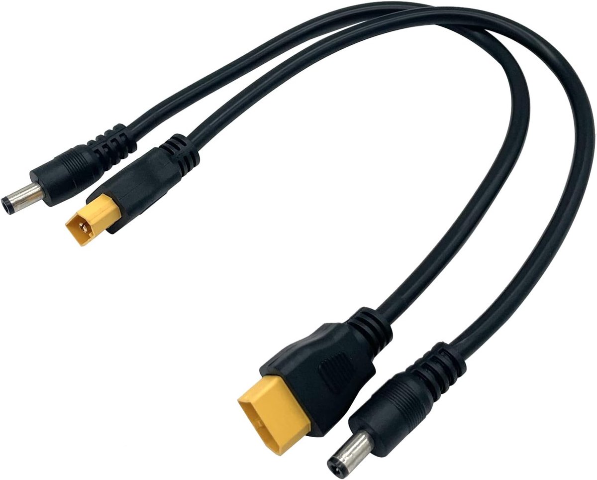DC5.5x2.1mm naar XT60 oplaadkabel - 30 cm - adapterkabel - ideaal voor TS100 soldeerbout - ShopVlot