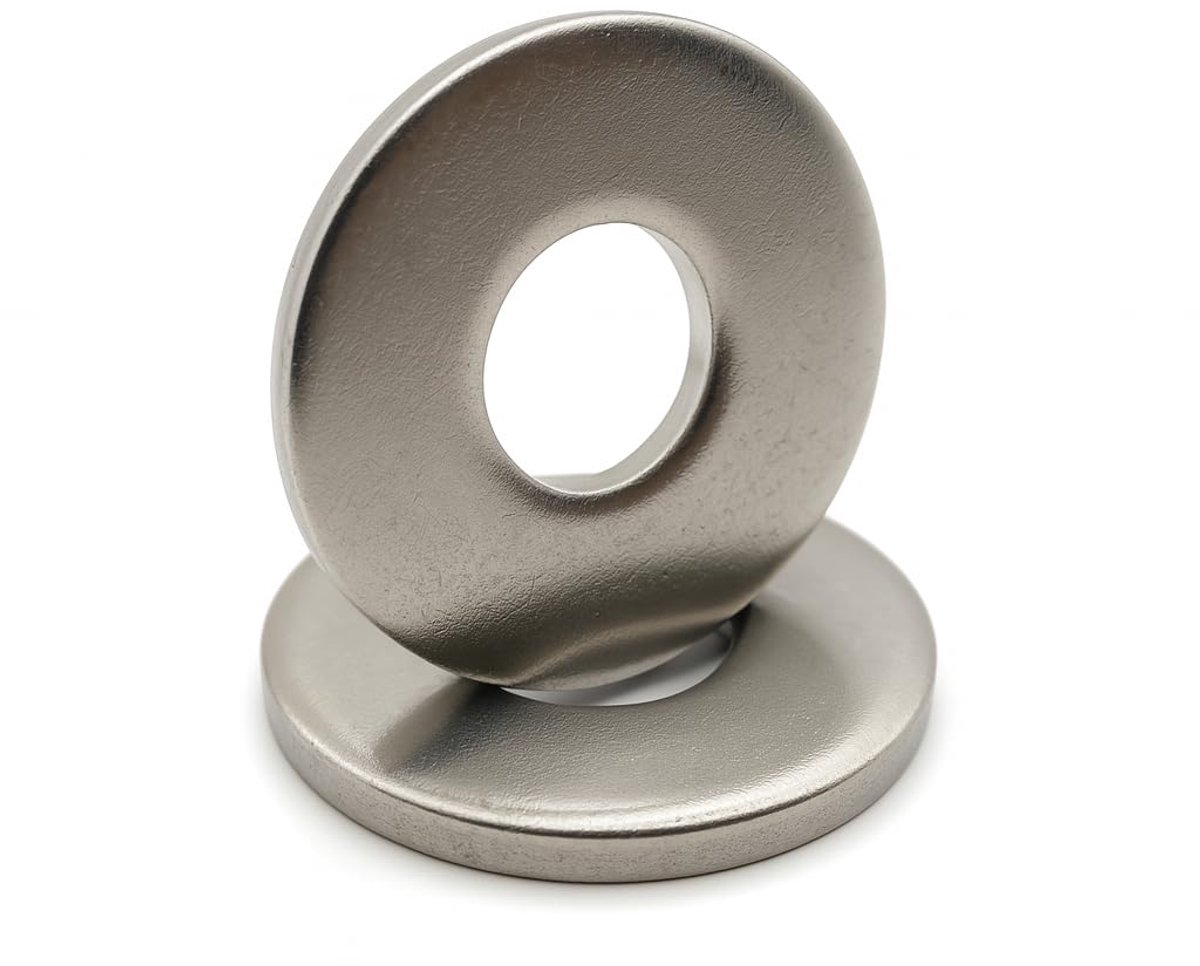Platte ringen M10 x 40 mm - roestvrij staal A2 - hoge corrosiebestendigheid - ideaal voor bevestigingen - ShopVlot