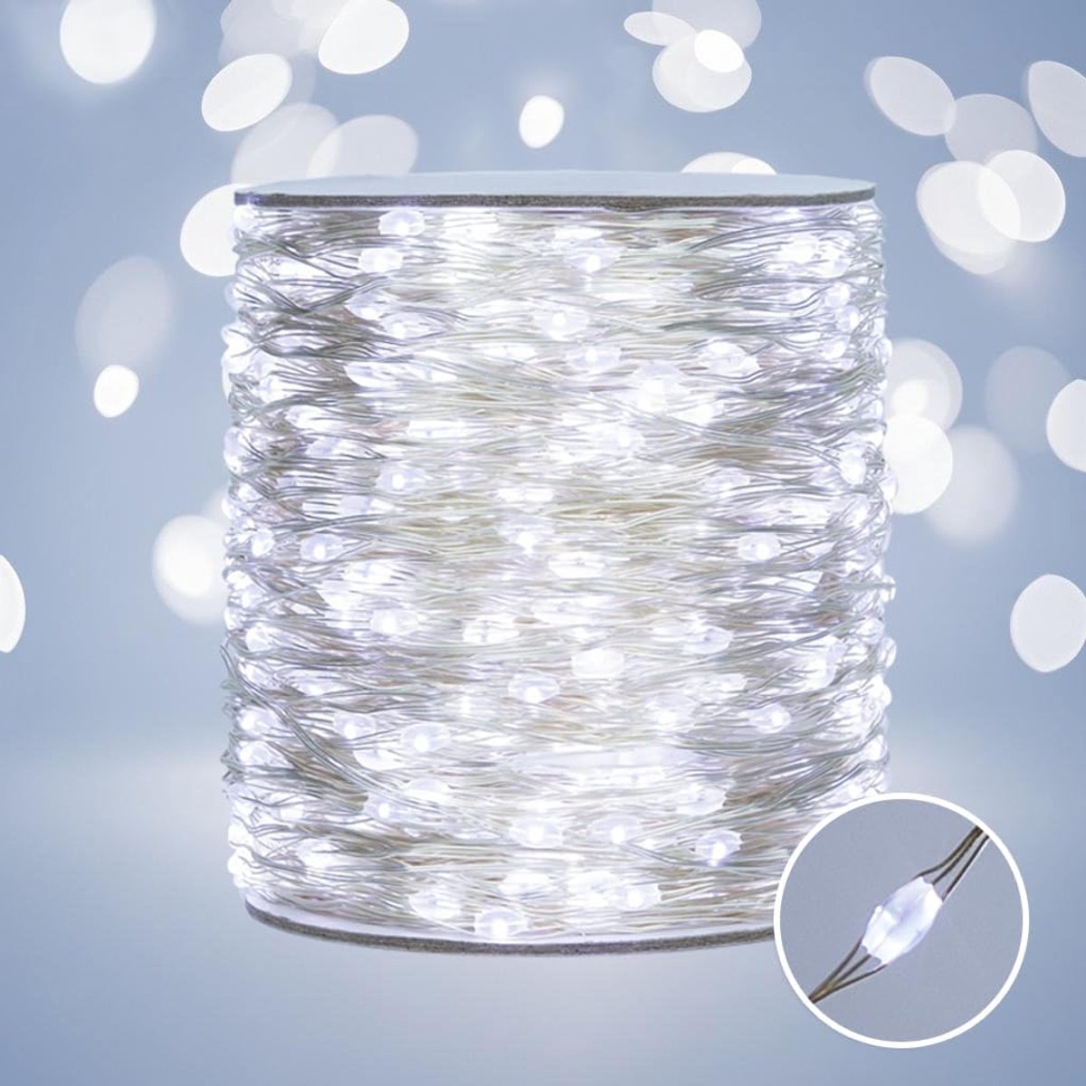 Fairy lights 30 m - 300 LED koel wit - flexibele koperdraad - sfeervolle verlichting voor binnen en buiten - ShopVlot
