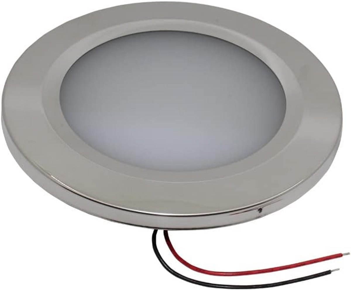 Recessed Down Light 12V 2.5W - Aluminium - Warm wit licht - Ideaal voor camper en caravan - ShopVlot
