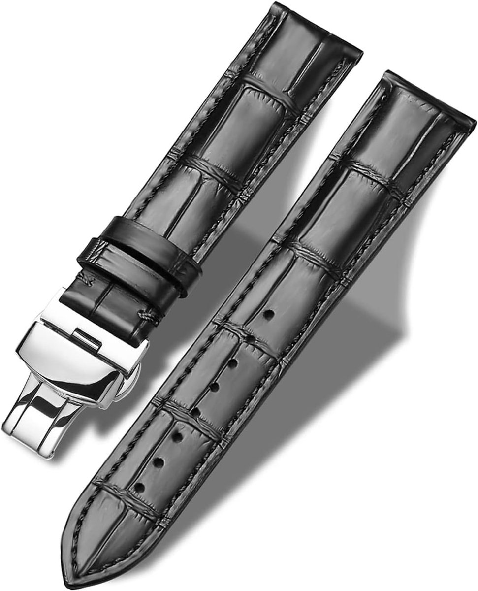 Horlogeband 18mm 20mm 22mm 24mm - Kalfsleer - Gepolijst sluiting - Stijlvolle vervangband voor heren en dames - ShopVlot