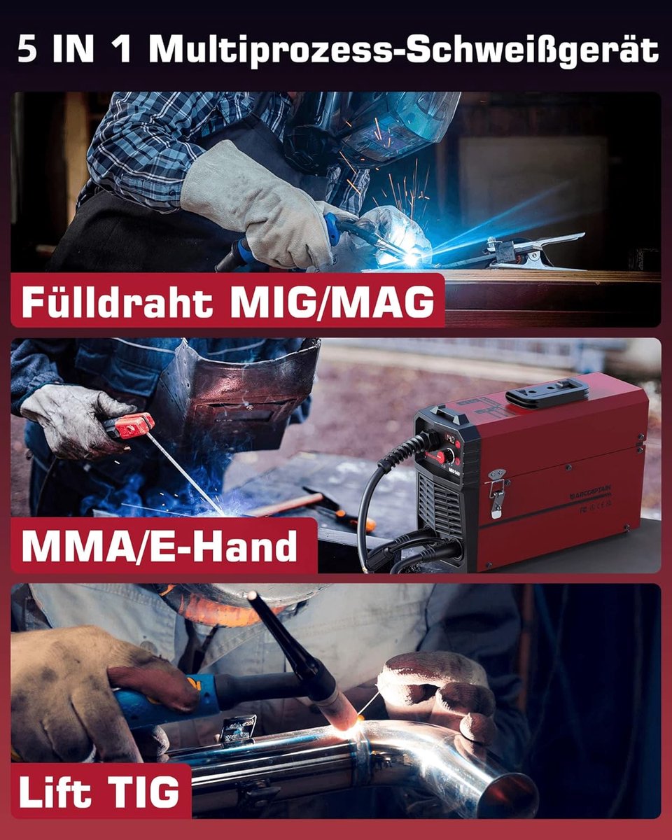 Lasmachine MIG MAG 140A - IGBT technologie - Synergie controle - Professioneel en eenvoudig lassen - ShopVlot