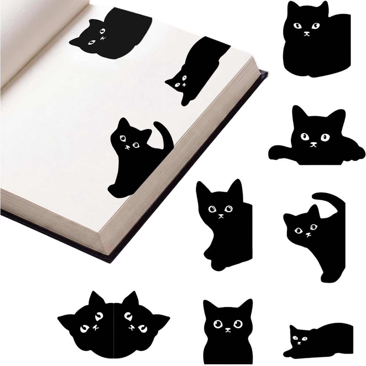 Magnetische bladwijzers voor kinderen - 7 dierenvormen - schattige katten - leuk voor boeken - ShopVlot