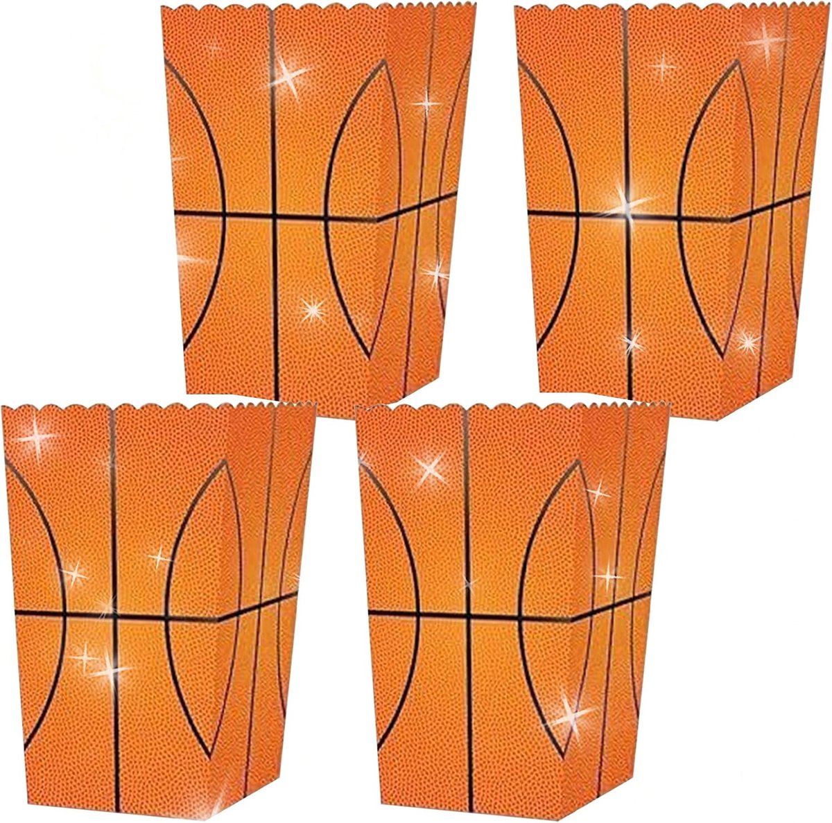 basketbal feestzakjes - 12 stuks - vrolijk basketbalmotief - perfect voor basketbalparty - ShopVlot