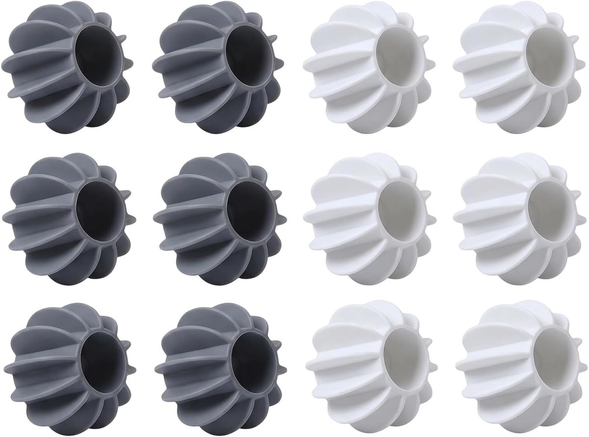 Droger en wasmachine ballen 12 stuks - herbruikbaar - kreukvrij en zacht - optimale luchtcirculatie - ShopVlot