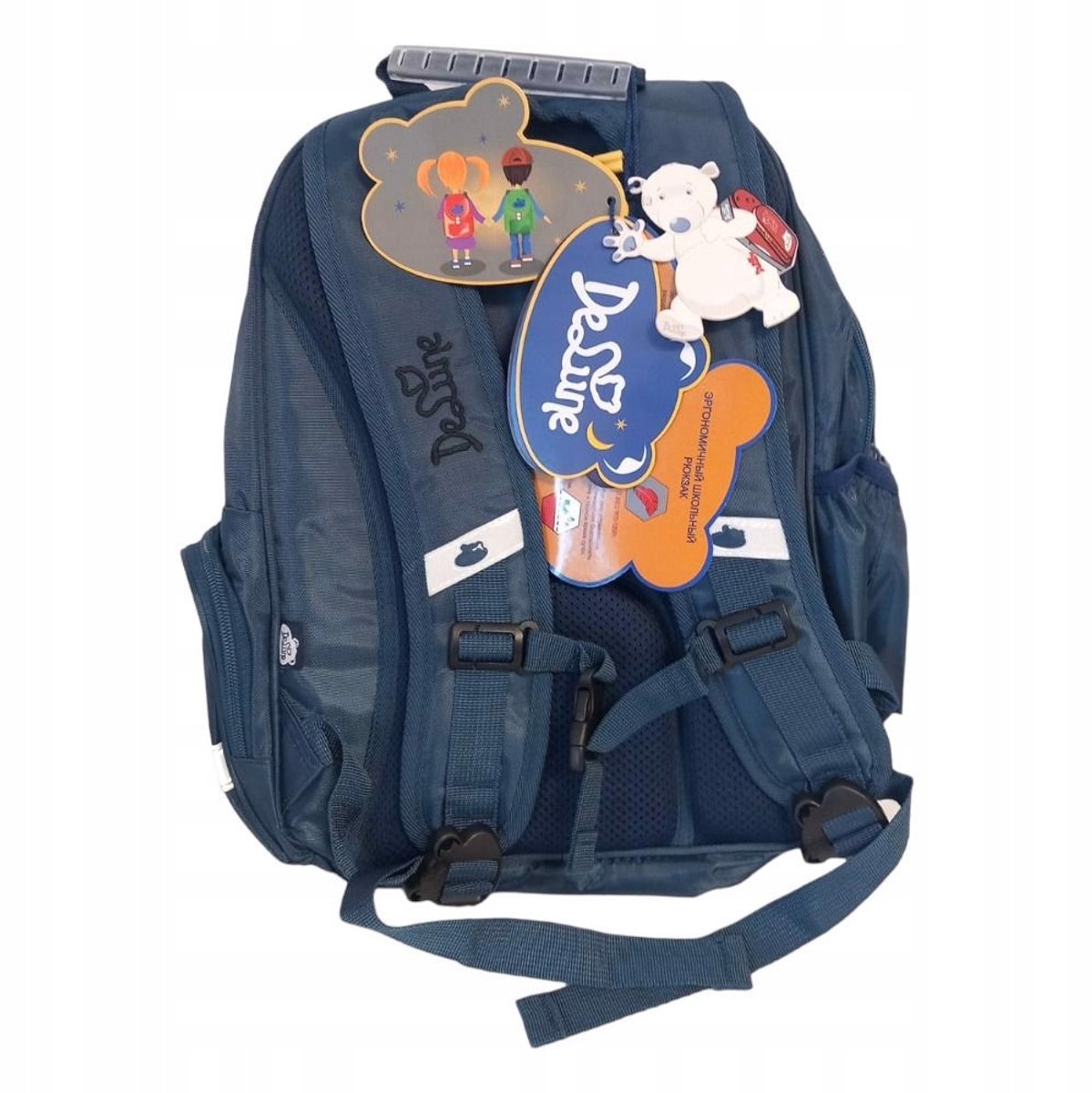 Dino Rugzak 15L Navy Blauw - Stevig & Leuk voor Kinderen