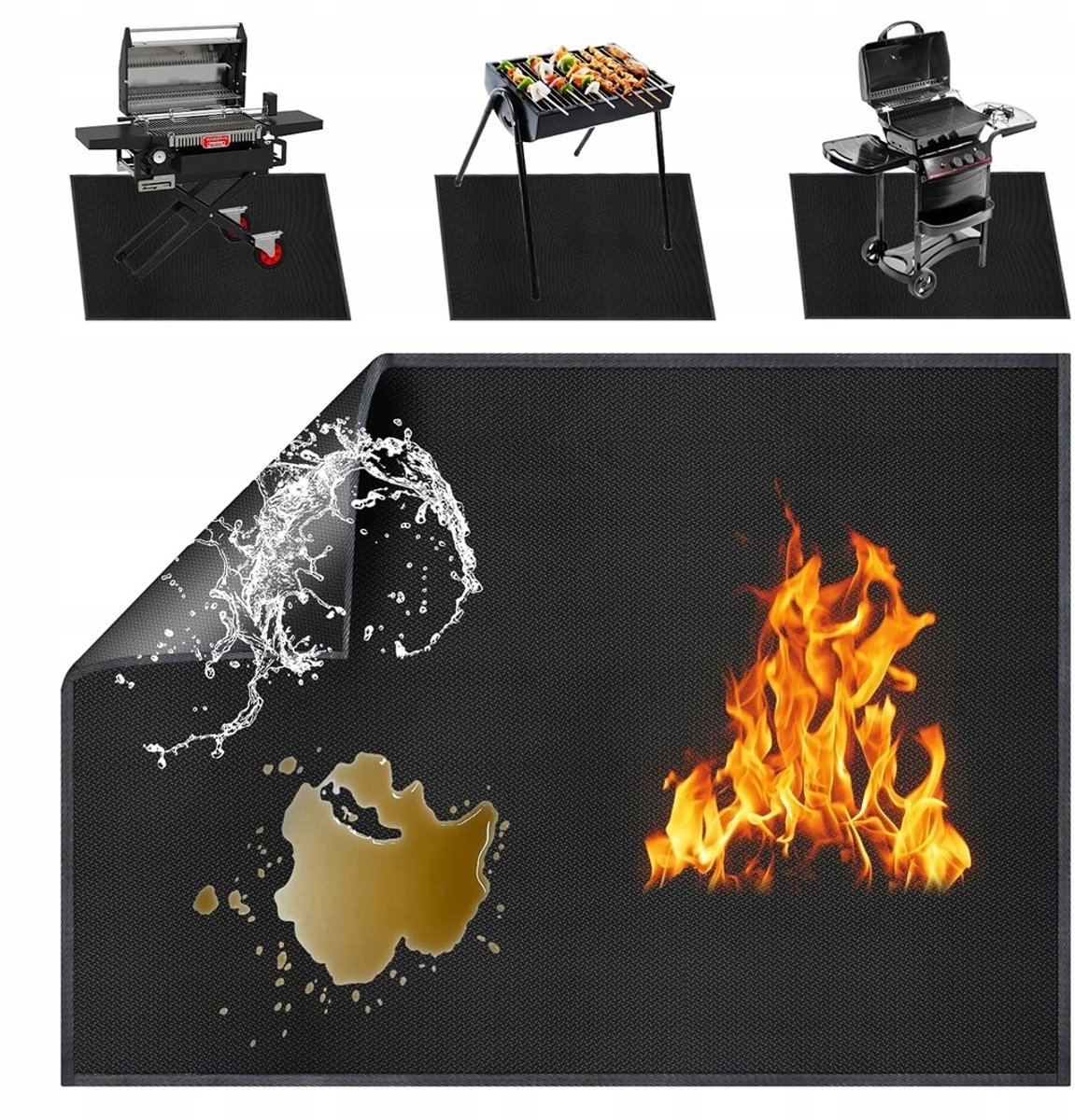 Hittebestendige Mat 60x40cm - Bescherming voor Terras, Tuin & Grill