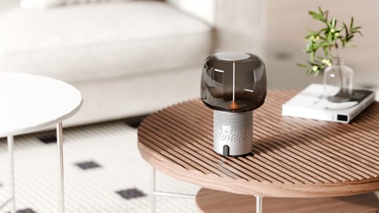 Kooduu Serena Play - Draabare Speaker Lamp - Krachtig Geluid - Dimbaar Licht - Frosted Silver van Kooduu — afbeelding 3