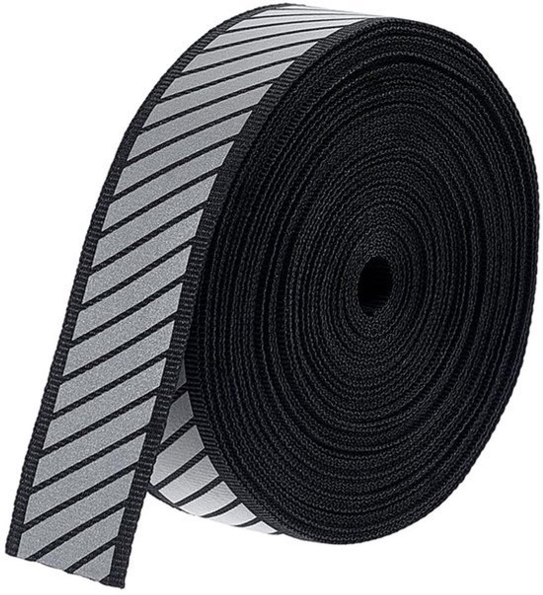 Reflecterende Tape 10m - 25mm Zilver Twill Print - Hoge Zichtbaarheid voor Kleding en Jassen